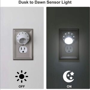 COPY 2-Automatic Plug in Light Sensor Night Light Warm White LED Bedroom Light …